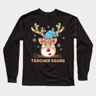 Teacher Squad Cutest Reindeer Squad Long Sleeve T-Shirt